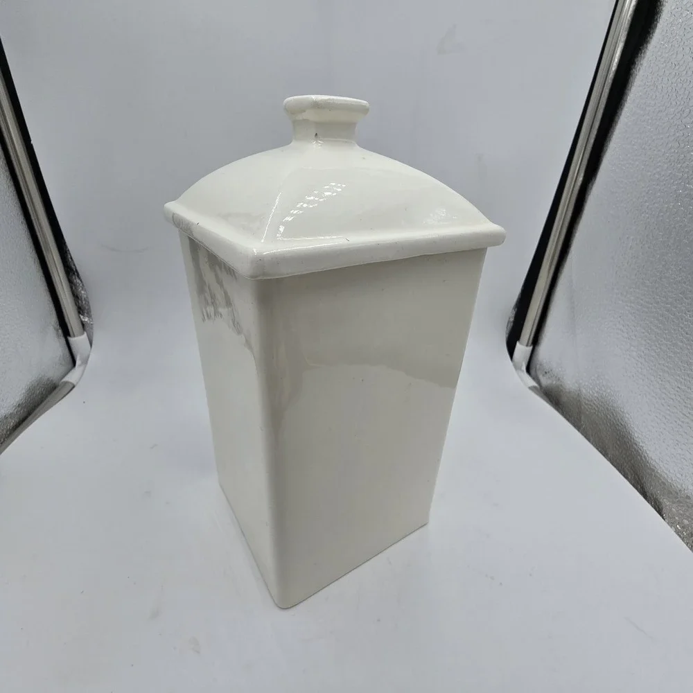 Vtg‎ TEA Blue White Delft Dutch Windmill Tea Canister 1940s Germany GUC With Lid